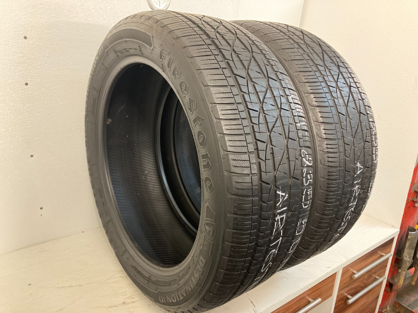 2 Tires 235 50 19 Firestone Destination LE3 (55-70% Tread) 99H NO REPAIRS