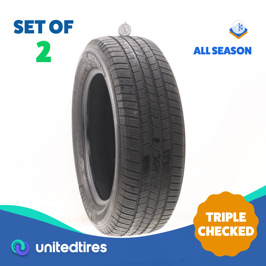 Set of (2) Used 245/60R20 Michelin Defender LTX M/S 107H – 6/32