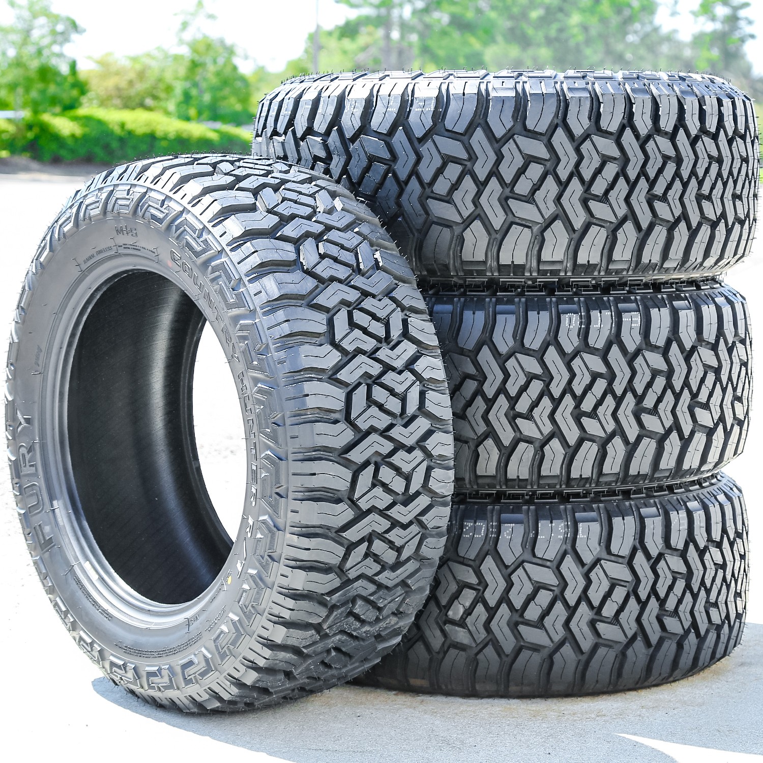 4 Fury Country Hunter R/T 33X12.50R18 118Q E 10 Ply Light Truck Tires