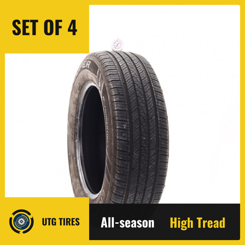 Set of (4) Used 225/65R17 Cooper Endeavor Plus 102H – 8.5-9.5/32