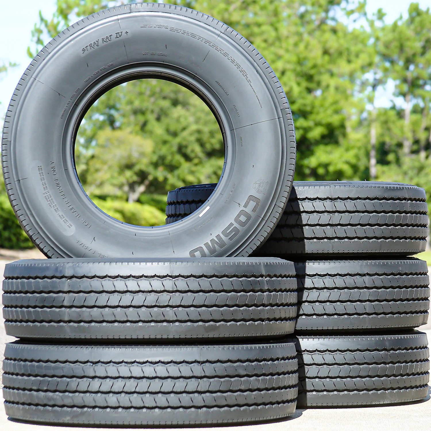 2 Tires Cosmo Stray Kat IV+ All Steel ST 235/80R16 Load G 14 Ply Trailer