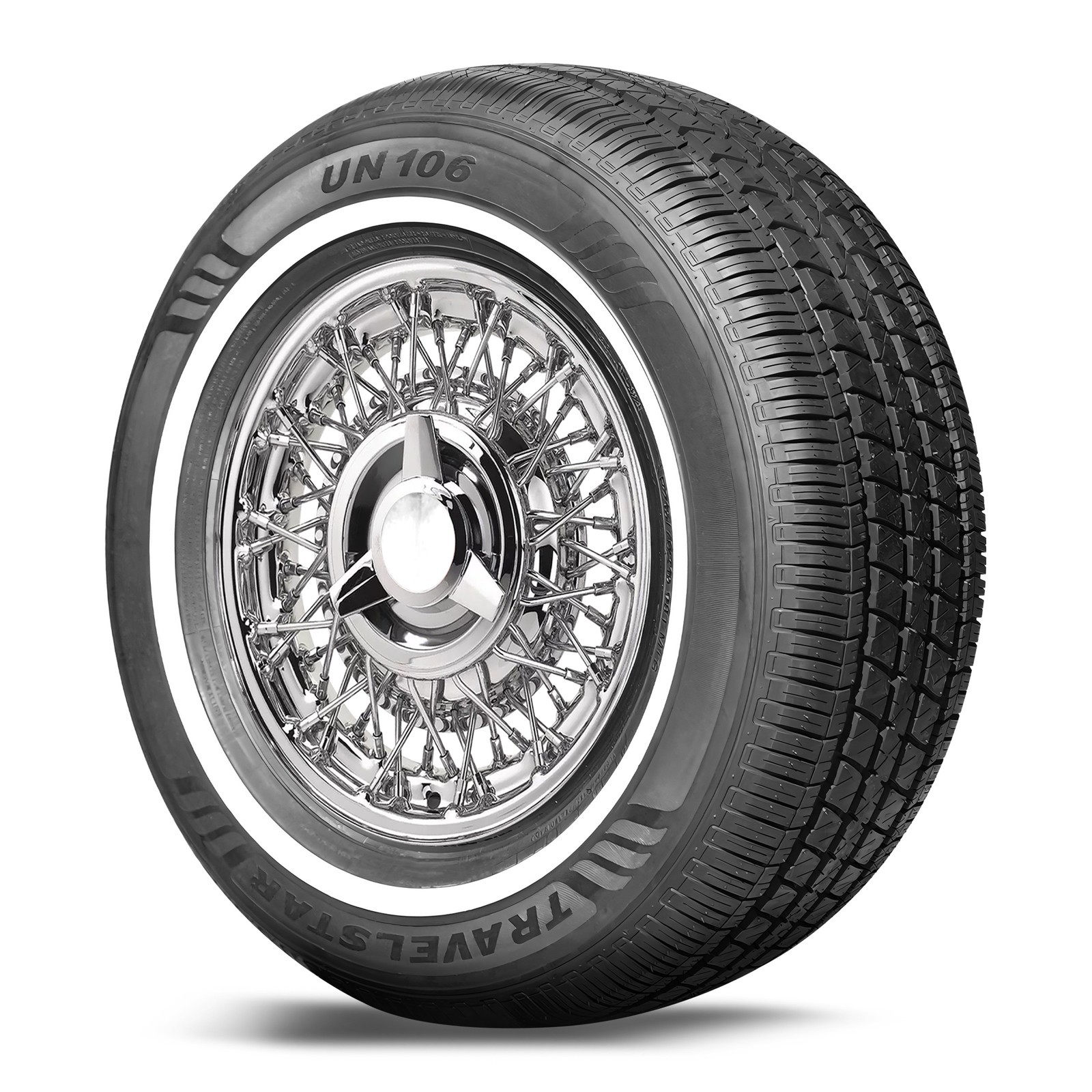 Set of 4 Travelstar UN106 205/70R15 96T 18mm White Wall A/S Passenger Car Tire