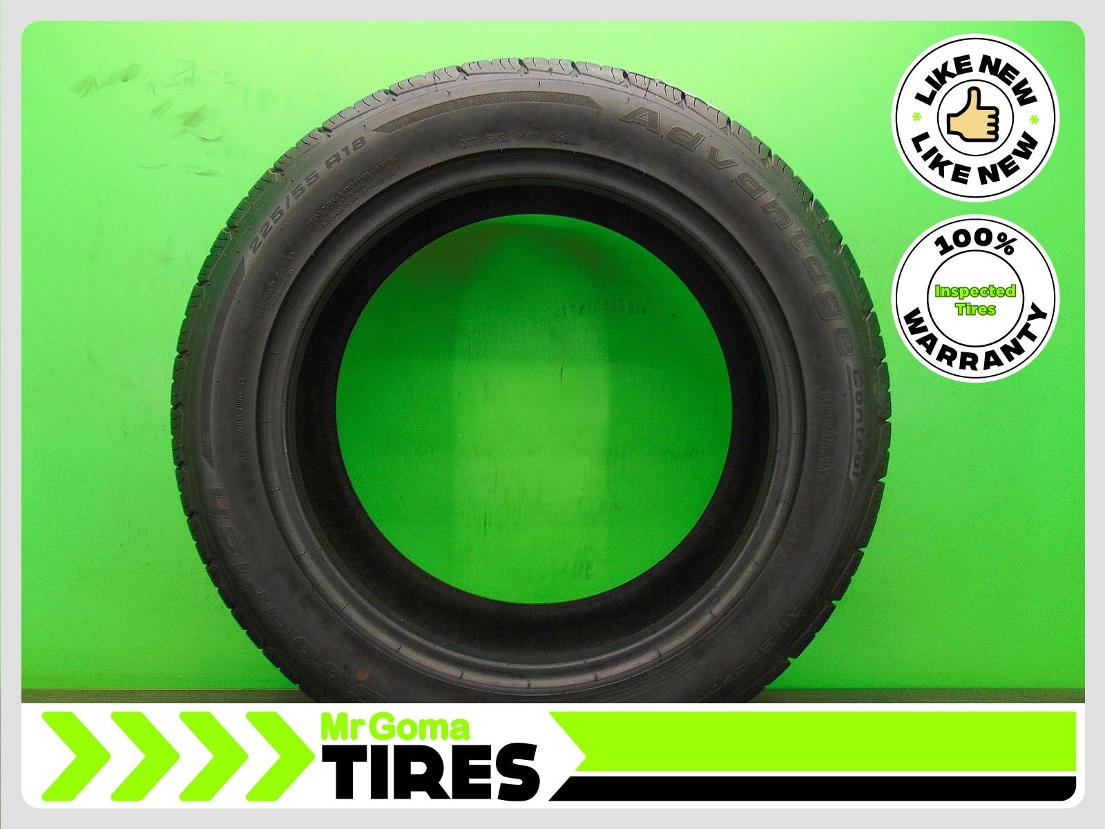 1 225/55R18 USED TIRE BFGOODRICH ADVANTAGE CONTROL ALL SEASOn 9.6/32 TREAD 98V
