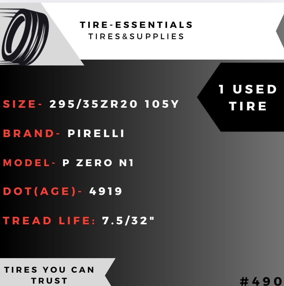 295/35ZR20 1(One) Pirelli P Zero N1 105Y – 8/32″ 2953520 High Tread