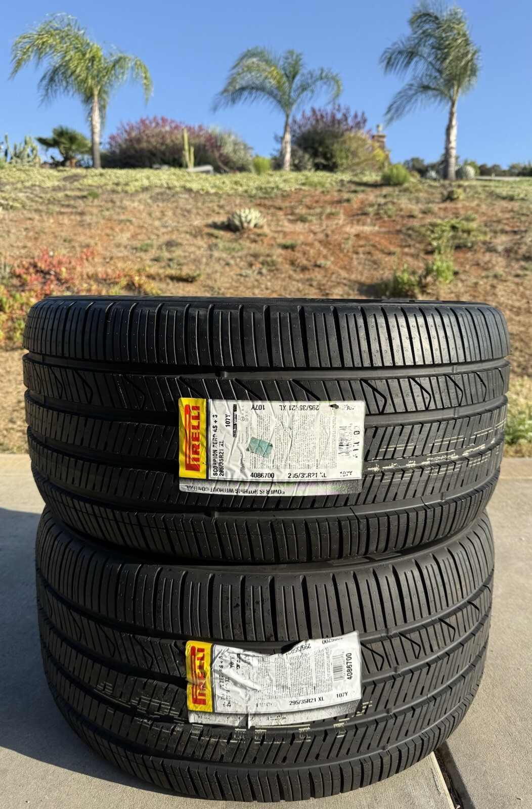Set of 2 BRAND NEW 295/35R21 107Y Pirelli Scorpion Zero AS + 3 Plus 3 All Season