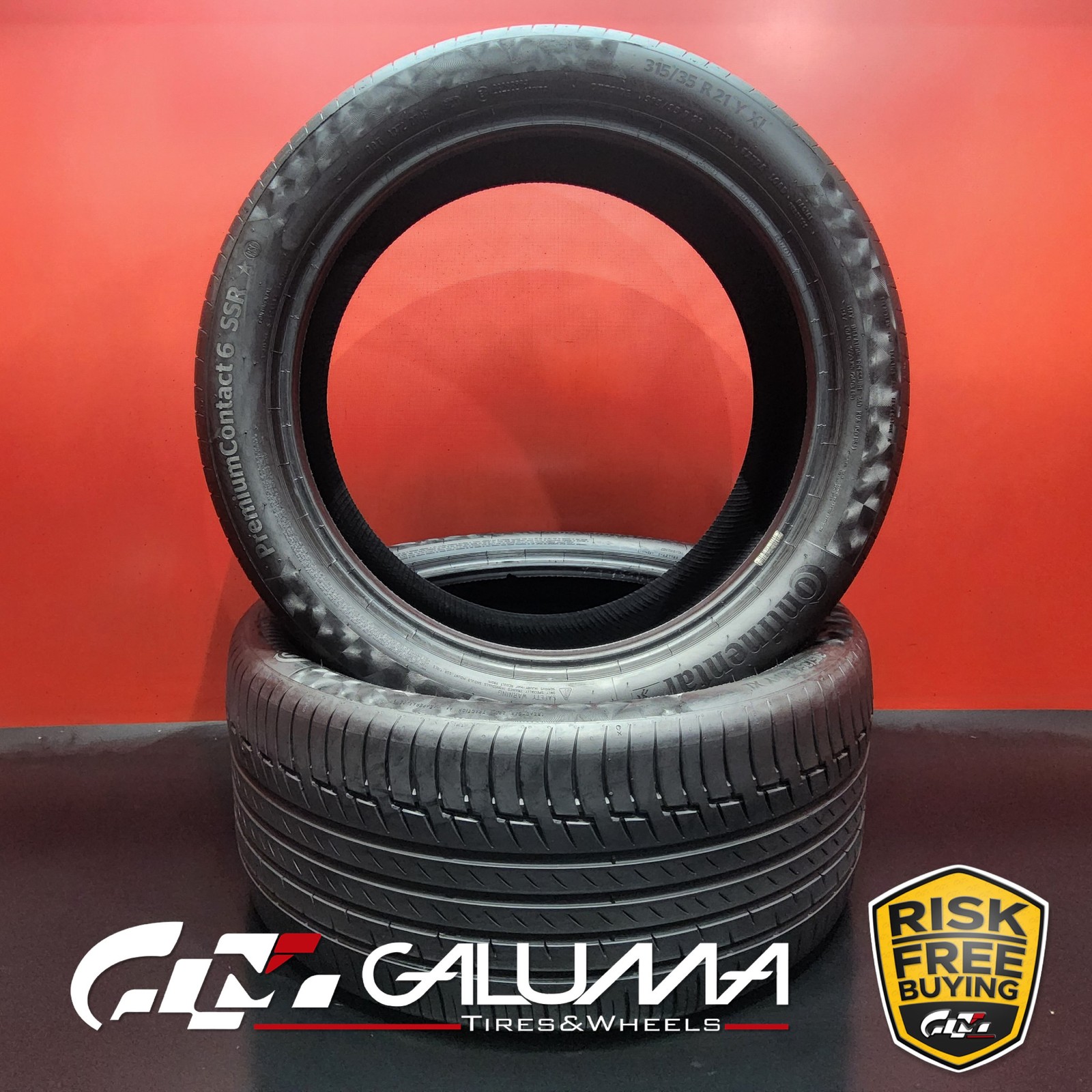 2 Tires Continental PremiumContact 6 ★ SSR Run Flat XL 315/35R21 No Repair 94551