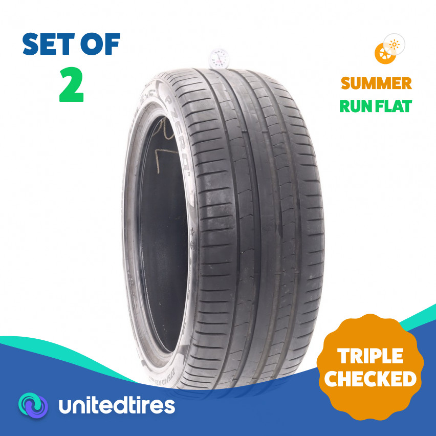 Set of (2) Used 275/40R21 Pirelli P Zero PZ4 Run Flat 107Y – 6/32