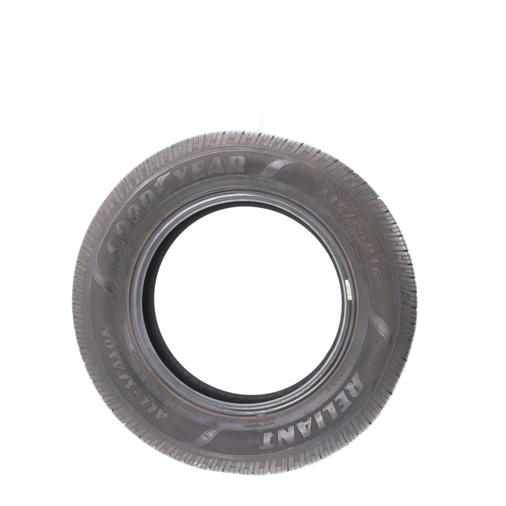 Set of (4) Used 235/60R16 Goodyear Reliant All-season 100H – 8.5-9/32