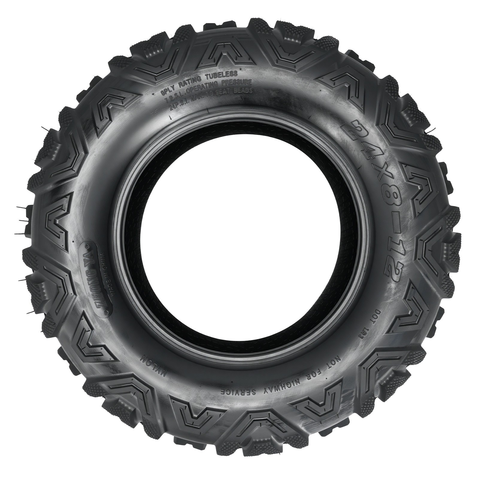 2pcs 24×8-12 ATV Tires 6PLY All Terrain