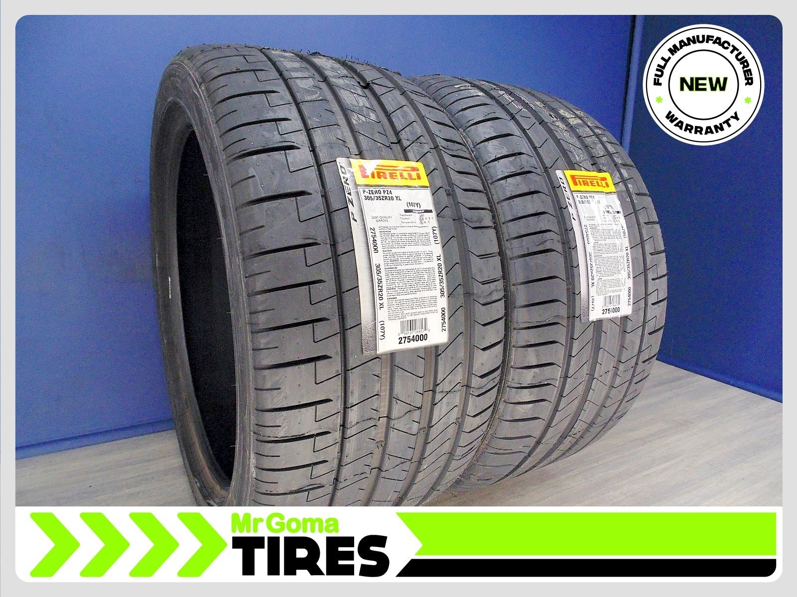 2 BRAND NEW PIRELLI P ZERO TM PZ4 XL 305/35ZR20 USED TIRES 107Y 23053520
