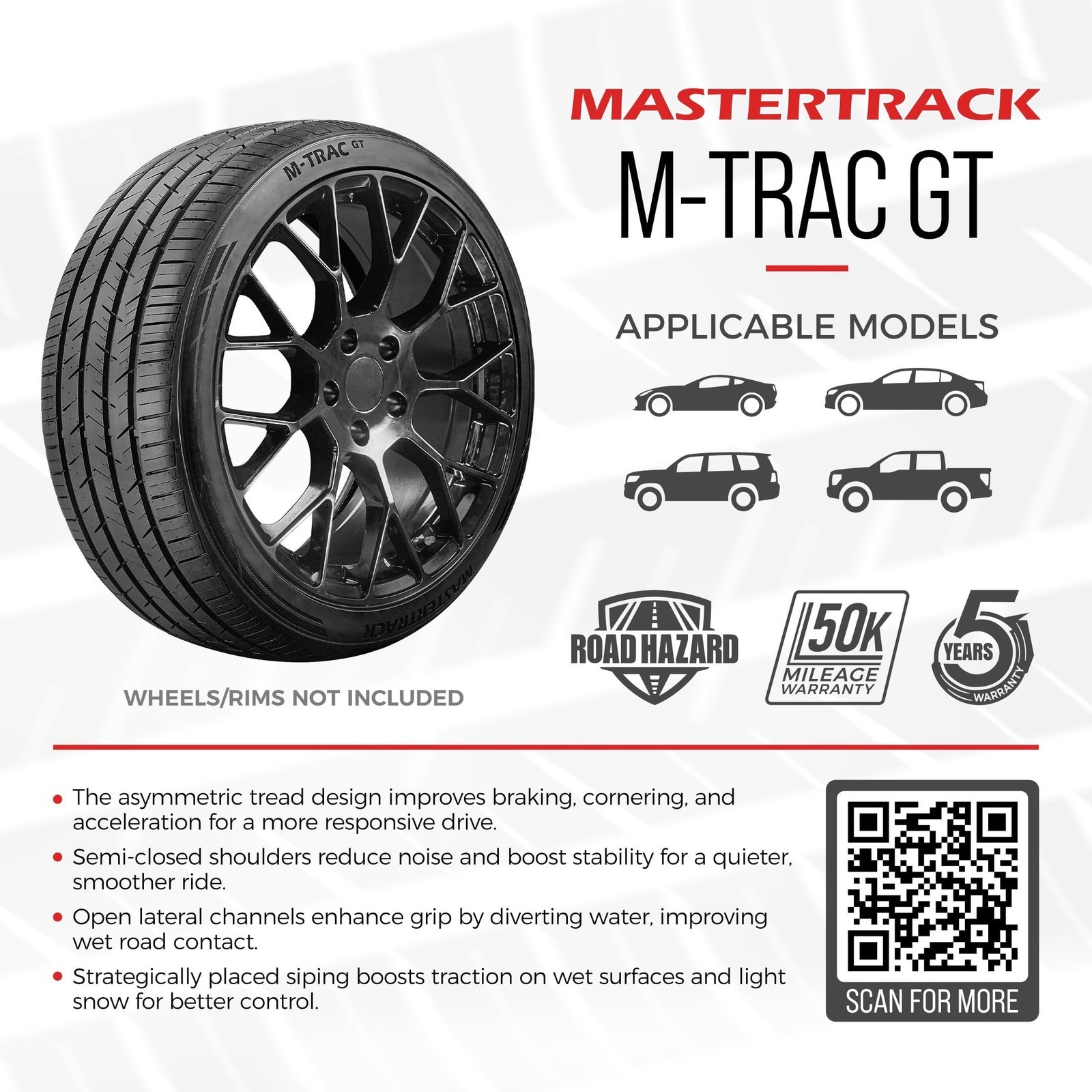 MASTERTRACK M-TRAC GT 275/45R20 XL 110V Ultra High-Performance Passenger Tire