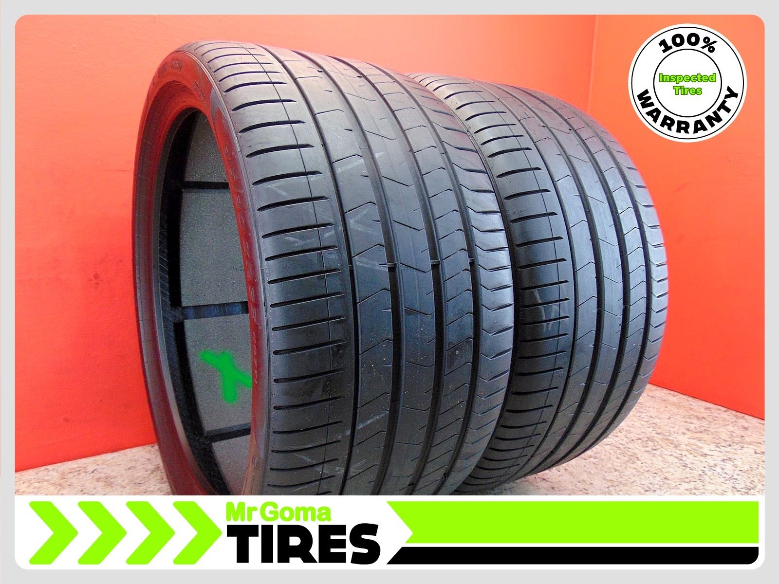 2 PIRELLI P ZERO TM PZ4 BH ELECT 315/30ZR22 USED TIRES 7.8/32 TREAD 3153022