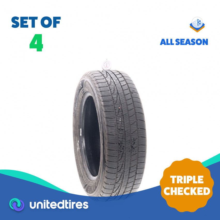 Set of (4) Used 215/60R16 Goodyear Assurance WeatherReady 95H – 7-7.5/32