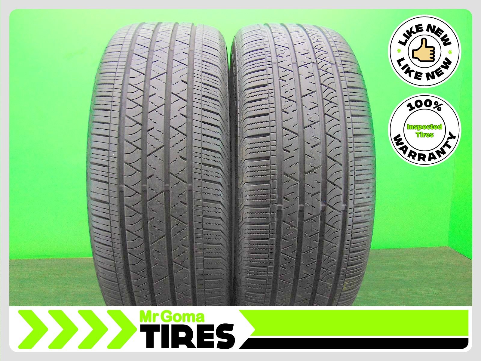 2 235/55R19 USED TIRES CONTINENTAL CROSSCONTACT LX SPORT 9.0/32 TREAD 101H