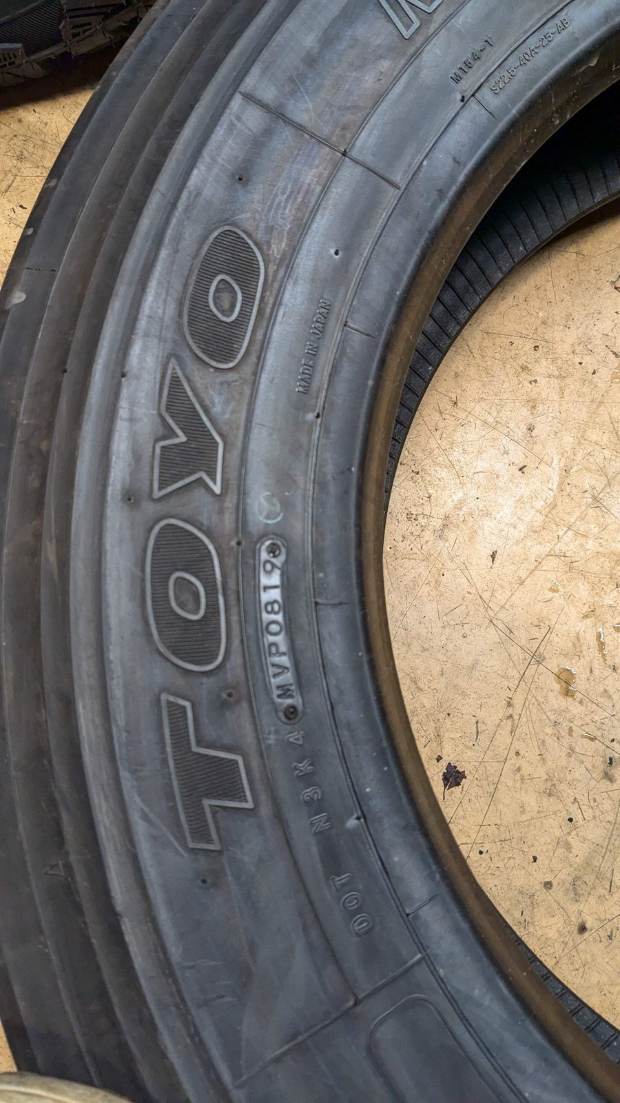 NOS TOYO M154 BSW LT 245 75 22.5 134/131L 14PLY ALL POSITION TIRE 548770