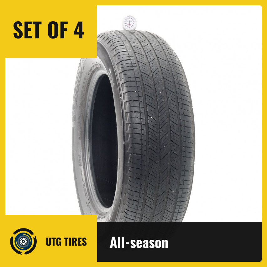 Set of (4) Used 225/65R17 Michelin Primacy A/S 102H – 6.5-7/32