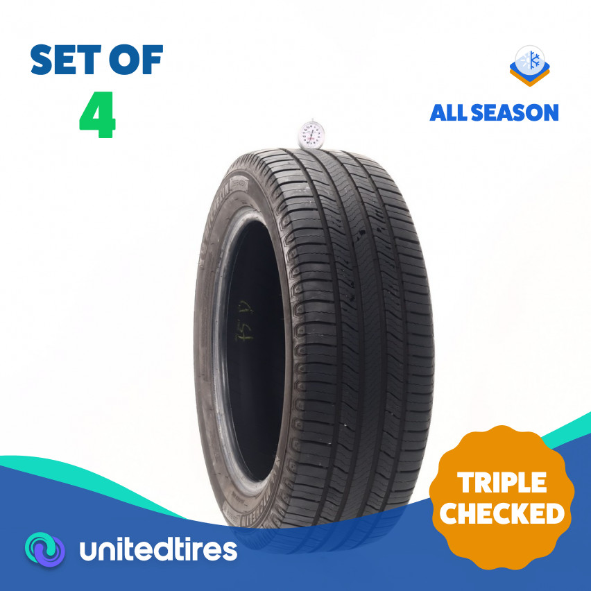 Set of (4) Used 235/55R18 Michelin Defender 2 100H – 7.5/32