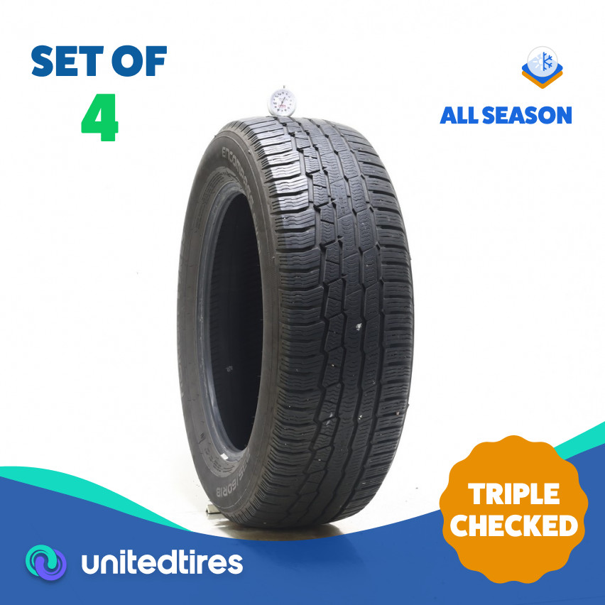 Set of (4) Used 235/60R18 Nokian Encompass AW01 107V – 7.5-9/32