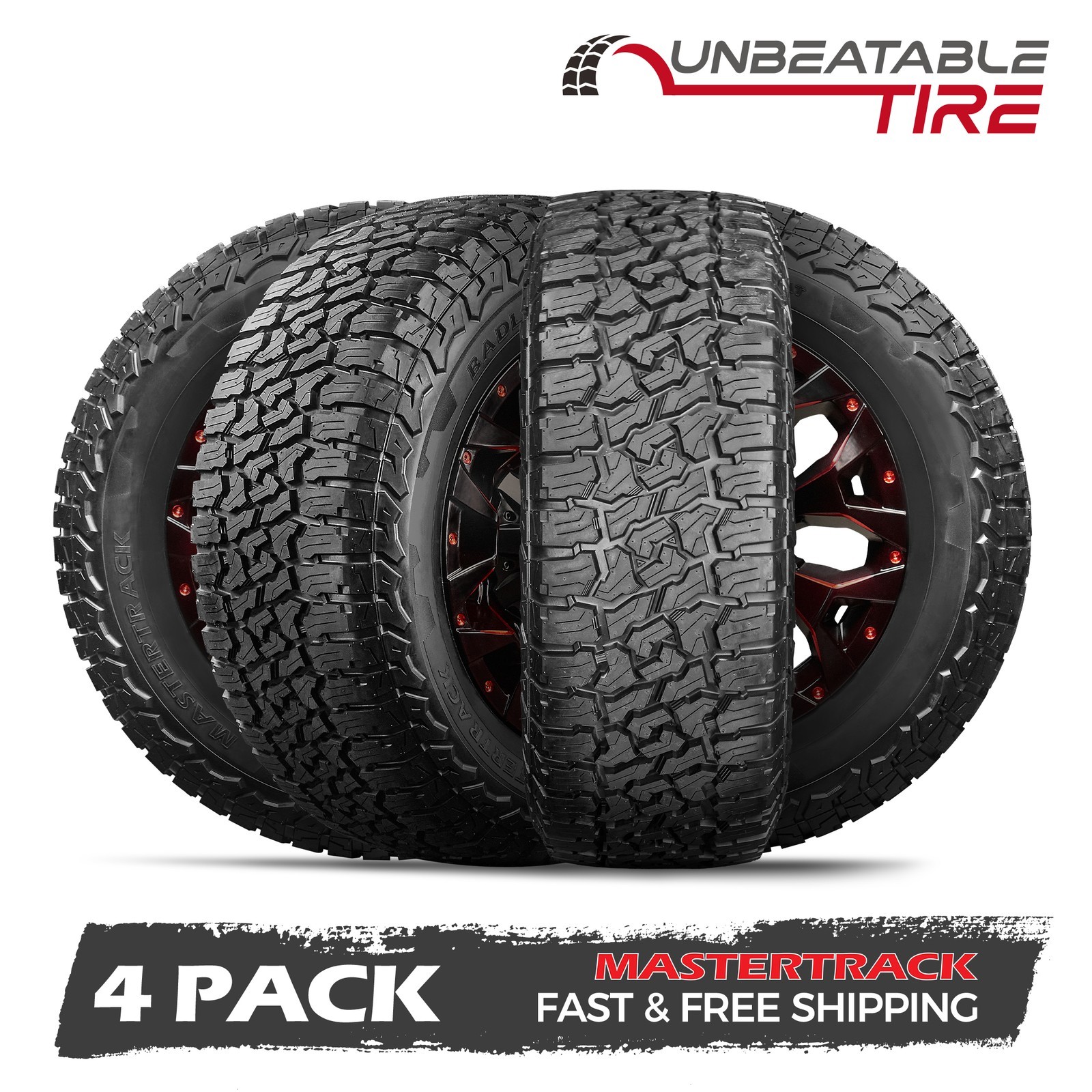 Set of 4 Mastertrack Badlands AT 275/65R18 116T SUV/Crossover All Terrain Tires