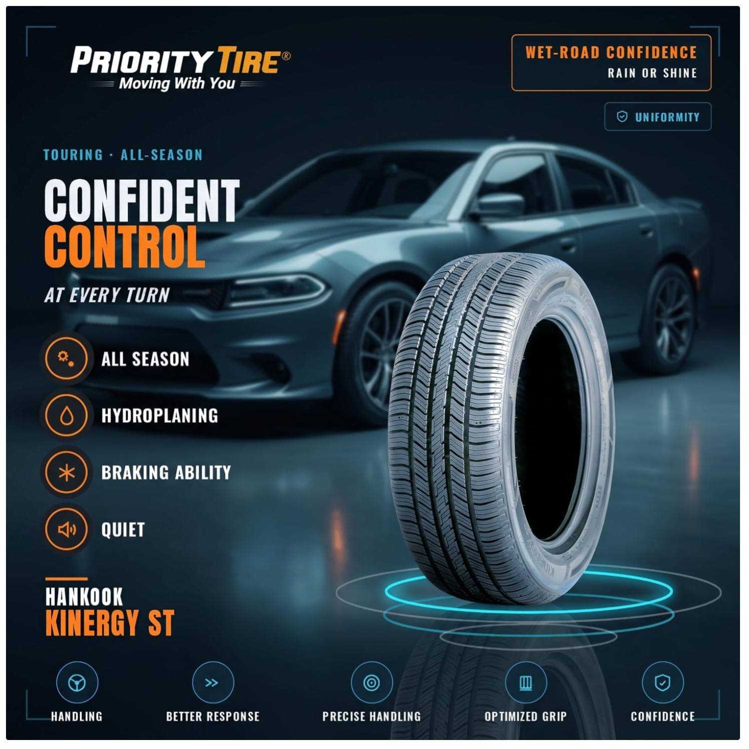 Kinergy ST H735 175/65R15 84H Non-directional Tire