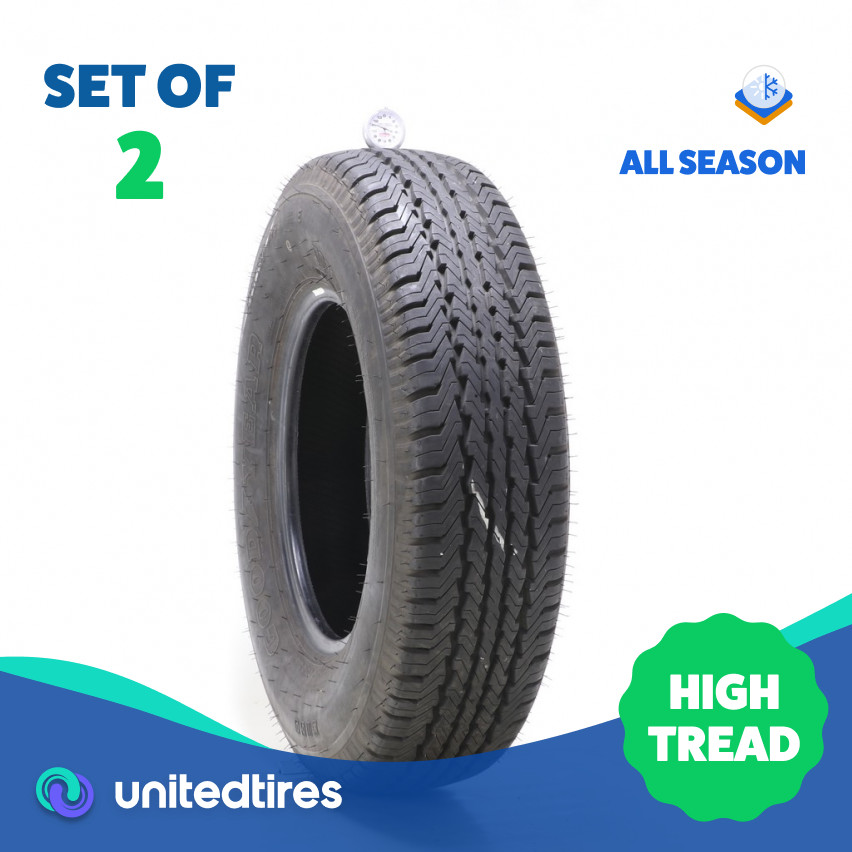Set of (2) Used LT 215/85R16 Goodyear Wrangler HTS 1N/A – 11/32