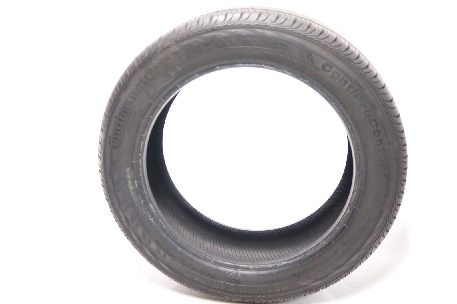 Set of 4 Used 215/55R18 Continental ContiProContact – 94H – 8-9/32