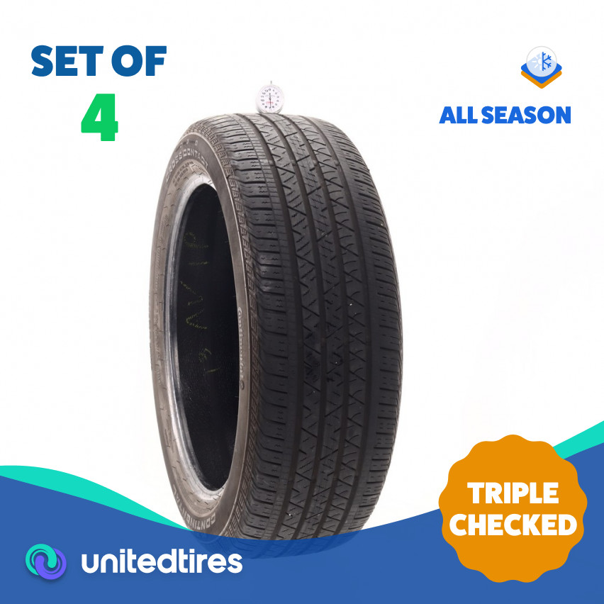 Set of (4) Used 245/50R20 Continental CrossContact LX Sport 102H – 6.5-7/32