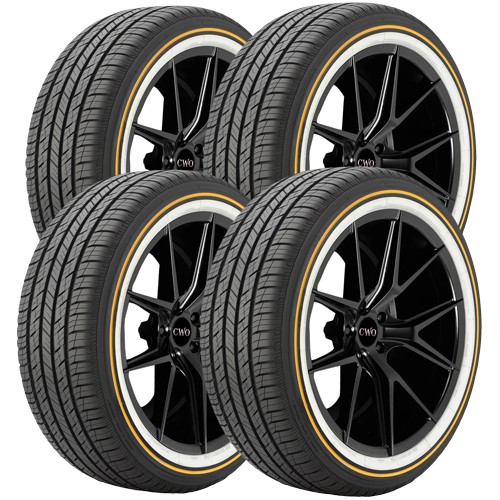 (QTY 4) 275/65R18 Vogue Custom Built Radial SCT2 116H XL Gold/White Tires
