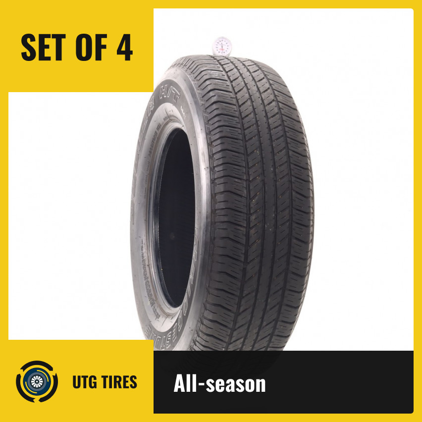 Set of (4) Used 265/70R17 Bridgestone Dueler H/T 684 II 113S – 6.5-7/32