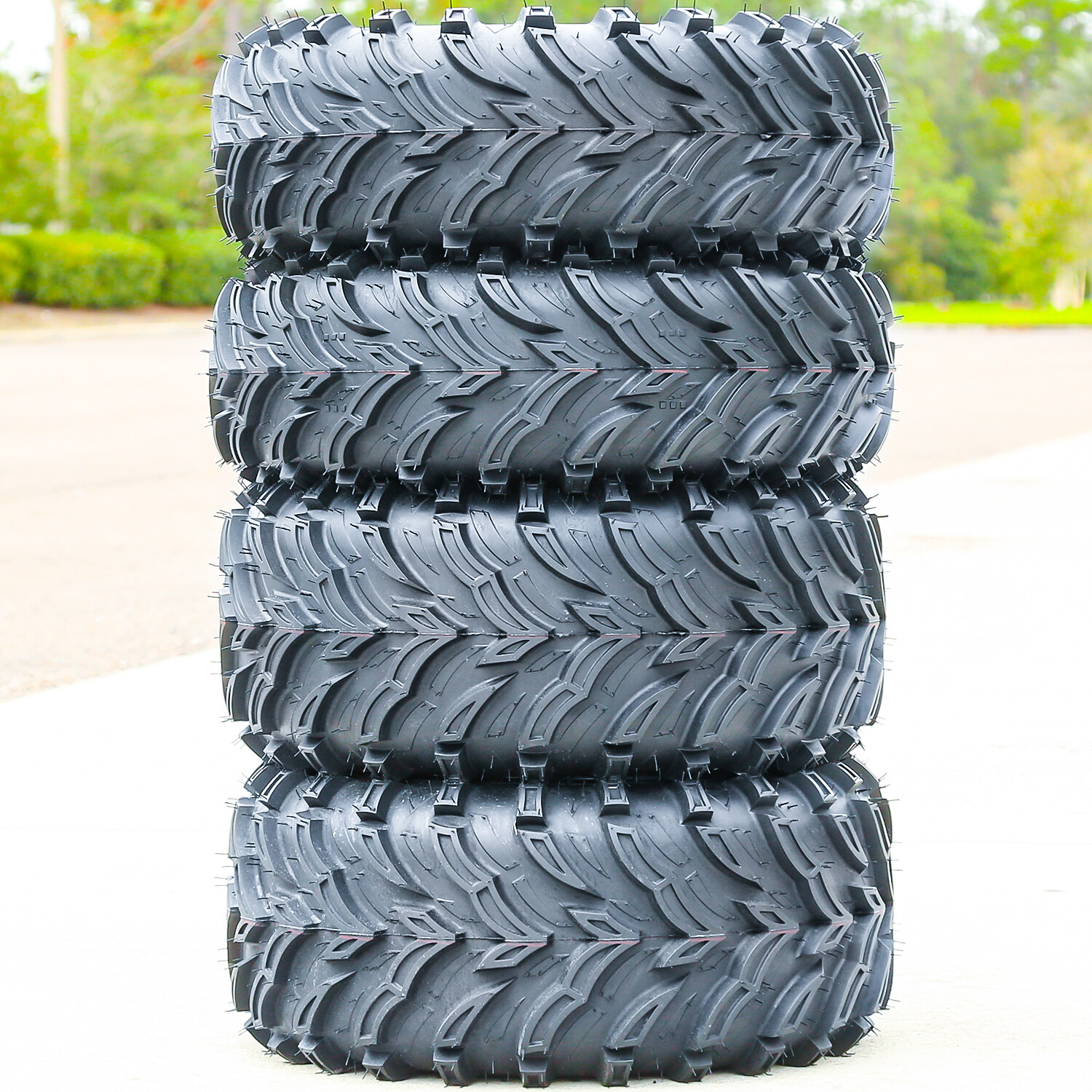 Set of 4 Mars B ATV UTV Mud Tires 2x 25×8-12 & 2x 25×10-12 6 Ply