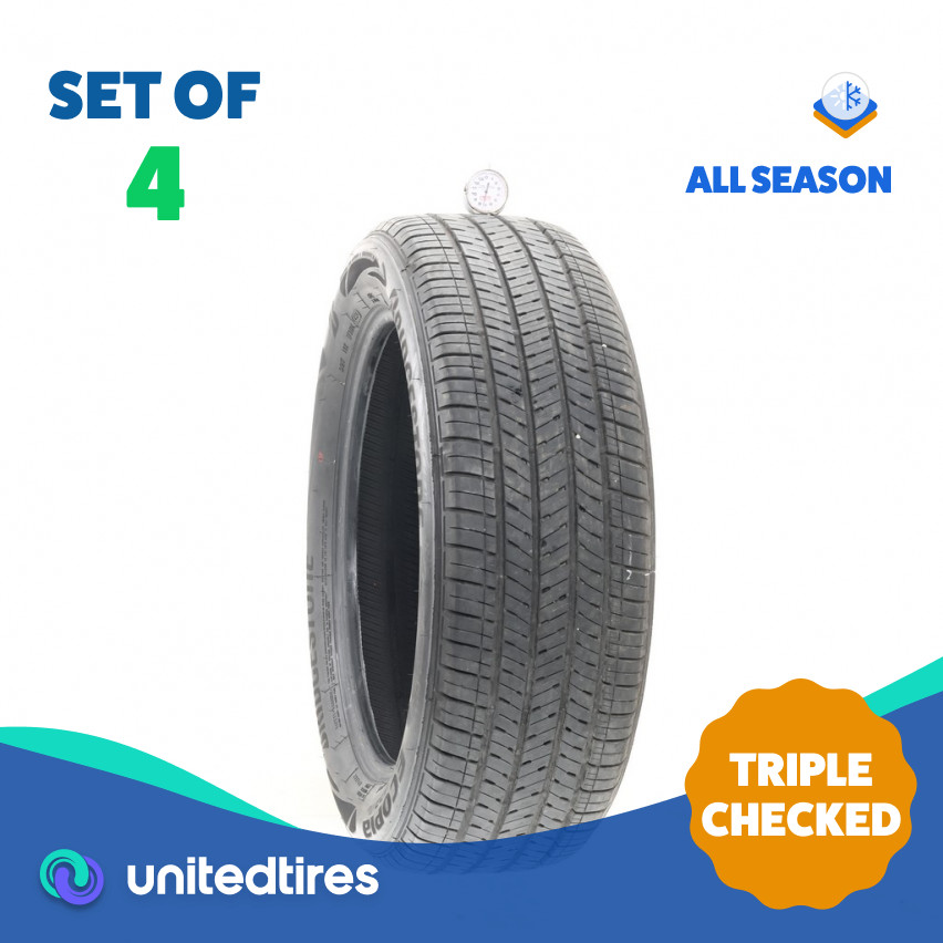 Set of (4) Used 225/55R19 Bridgestone Ecopia H/L 422 Plus 99H – 7.5-8.5/32