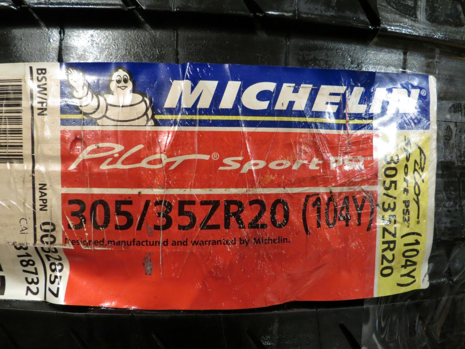 NEW 1 ONE MICHELIN PILOT SPORT PS2 305/35ZR20 104Y XL FRANCE RARE 305 35 20 2807