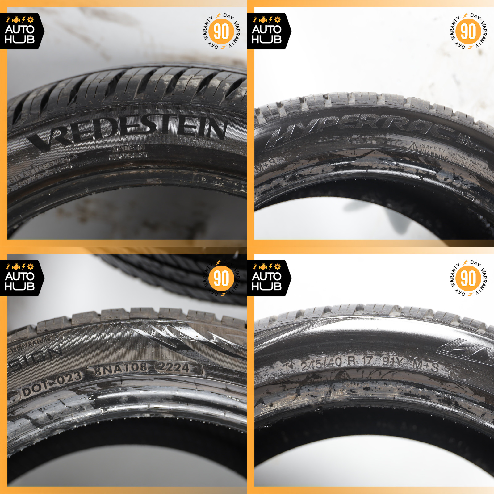 245/40R17 Vredestein Hypertrac All Season 245 40 17′ 91Y Tire Set of 2