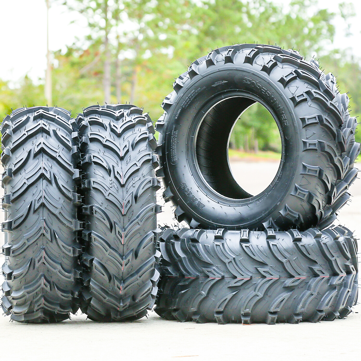 Set of 4 Mars B ATV UTV Mud Tires 2x 25×8-12 & 2x 25×10-12 6 Ply