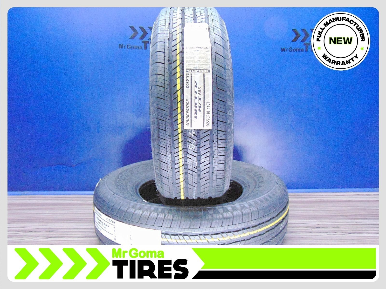 2 BRAND NEW 265/70R18 BRIDGESTONE DUELER H/T 685 TIRES 116T 2657018