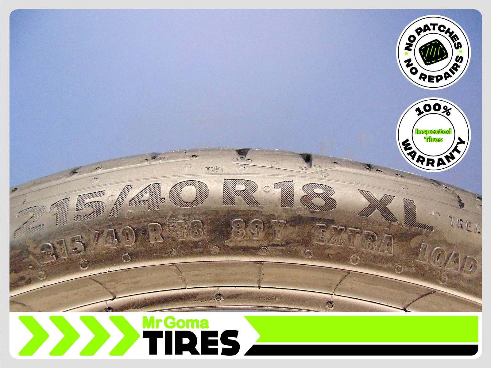 1 CONTINENTAL SPORTCONTACT 7 215/40R18 USED TIRE 7.3/32 TREAD NO PATCH 2154018