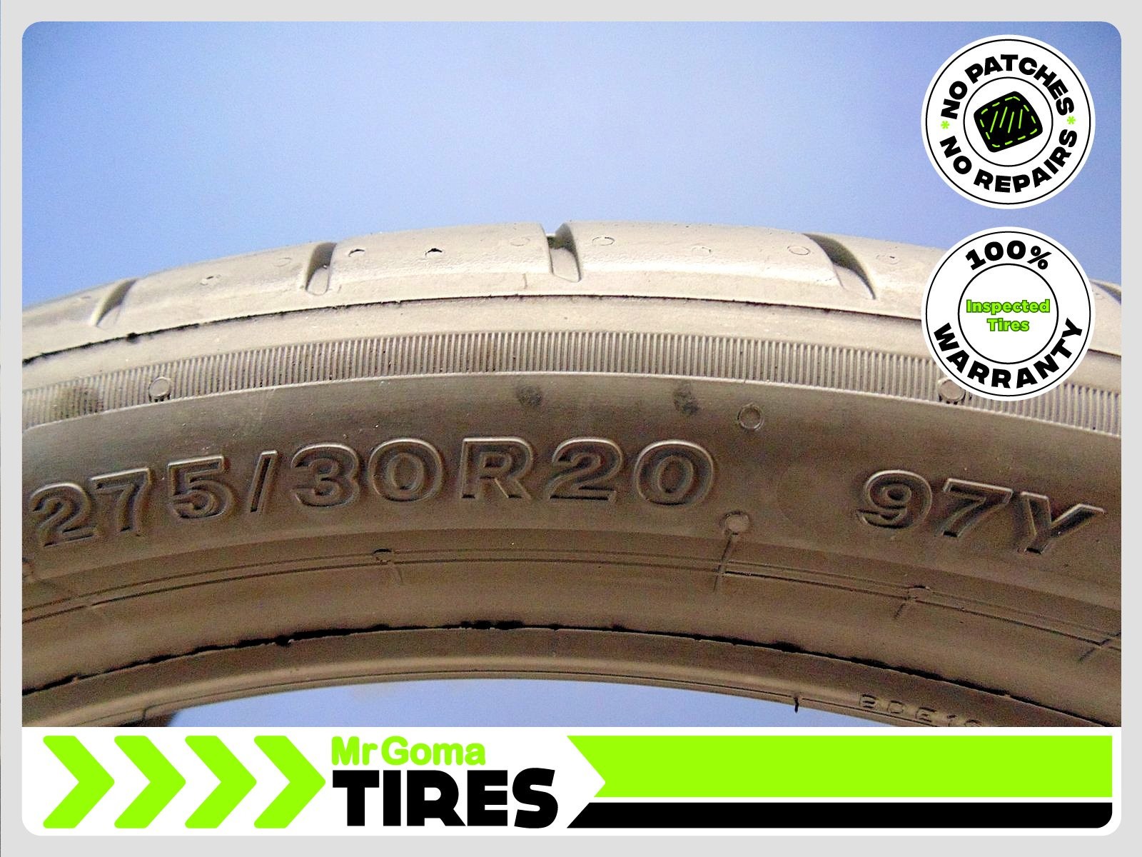 1 BRIDGESTONE POTENZA SPORT XL 275/30R20 USED TIRE 7.3/32 TREAD NO PATCH 2753020