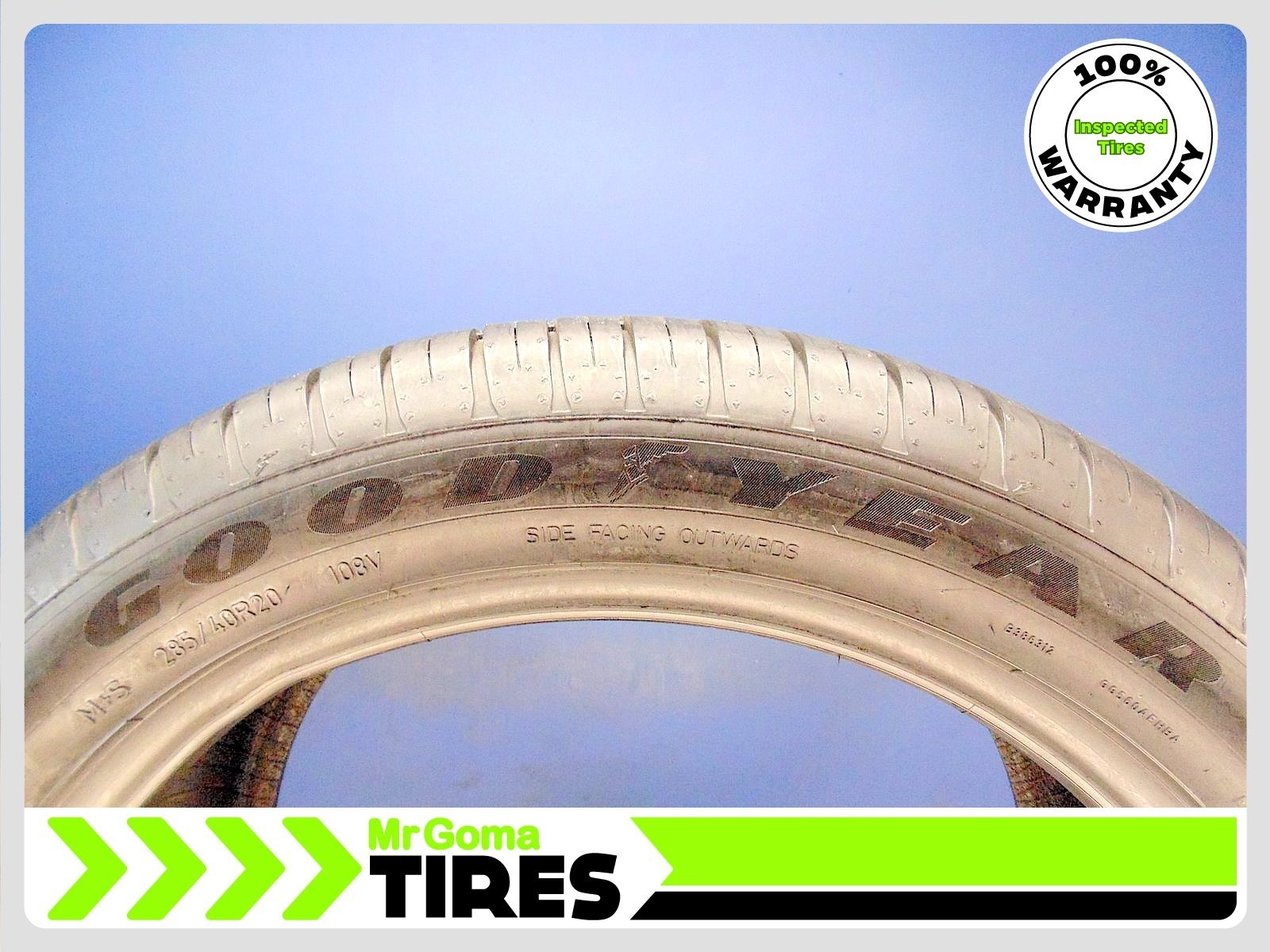 4 GOODYEAR EAGLE SPORT ALL SEASON MOE RFT XL 285/40R20 USED TIRES 108V RUN FLAT