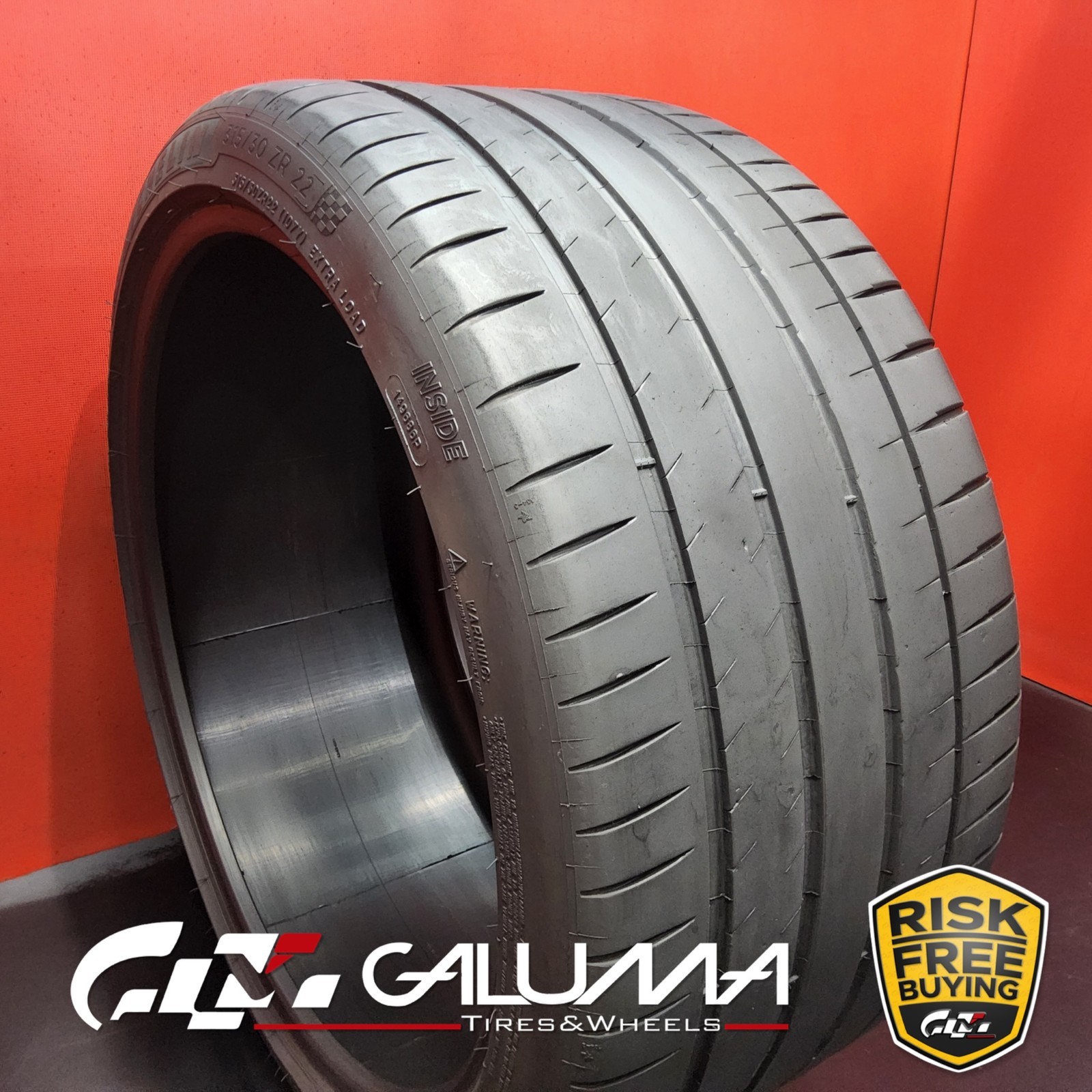 1 Tire Michelin Pilot Sport 4S 315/30ZR22 3153022 107Y No Repairs #88854