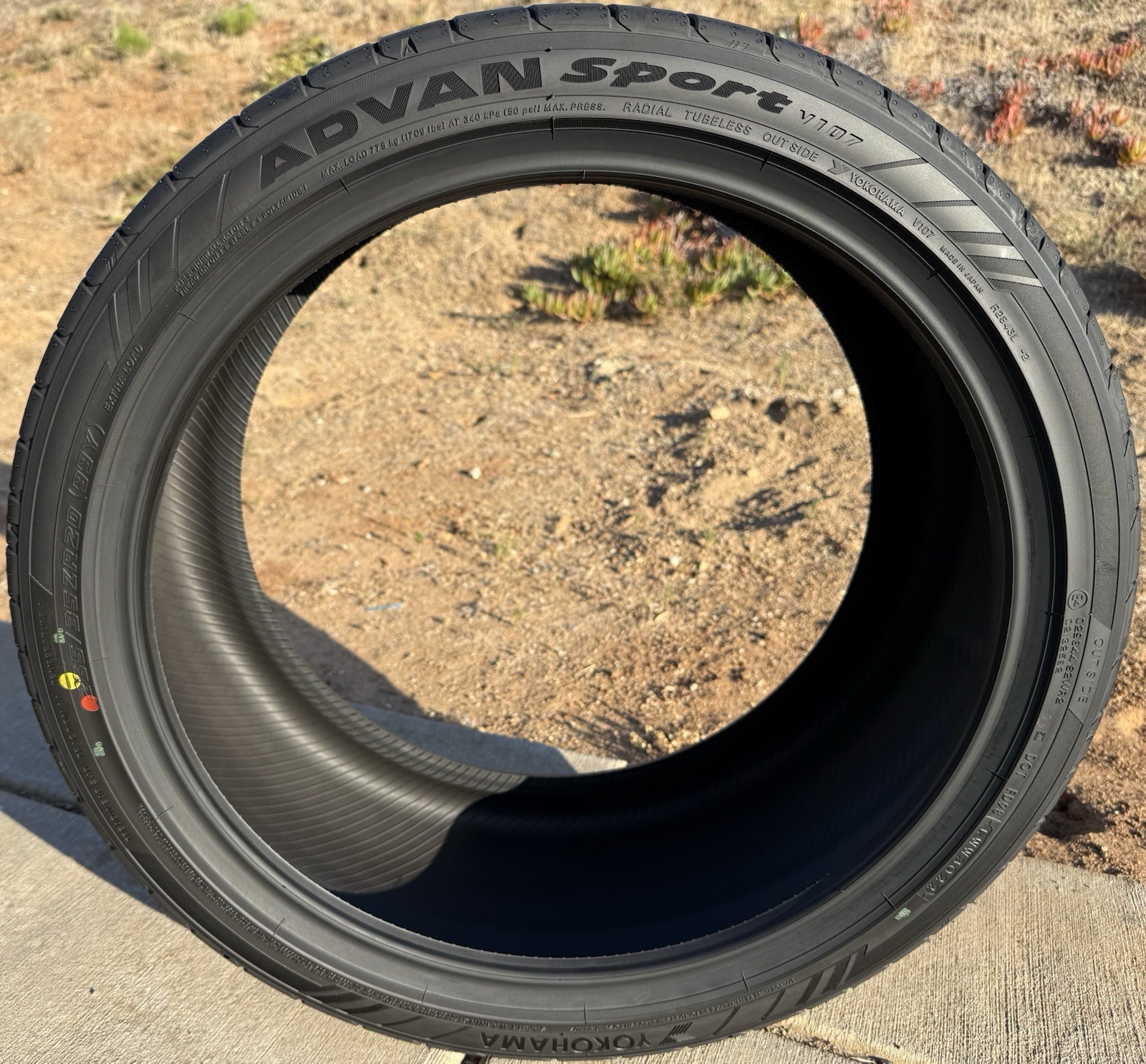 TWO BRAND NEW 265/35ZR20 Yokohama ADVAN Sport V107 Tires Like Michelin Pilot 4S!