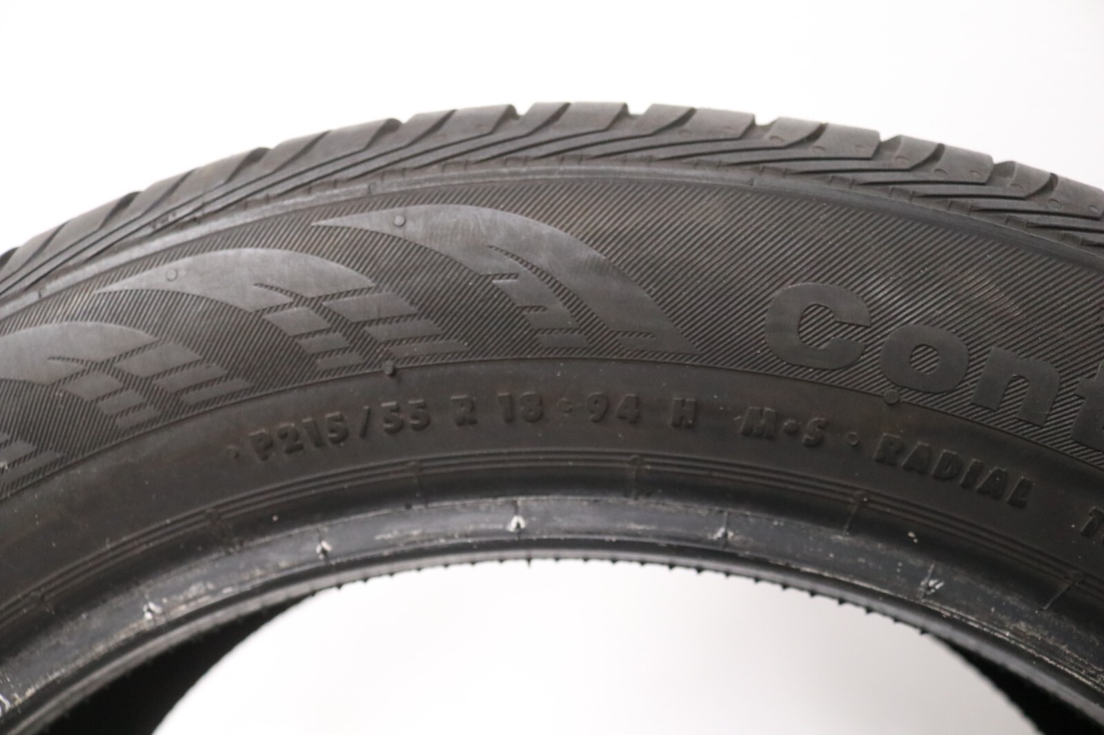 Set of 4 Used 215/55R18 Continental ContiProContact – 94H – 8-9/32