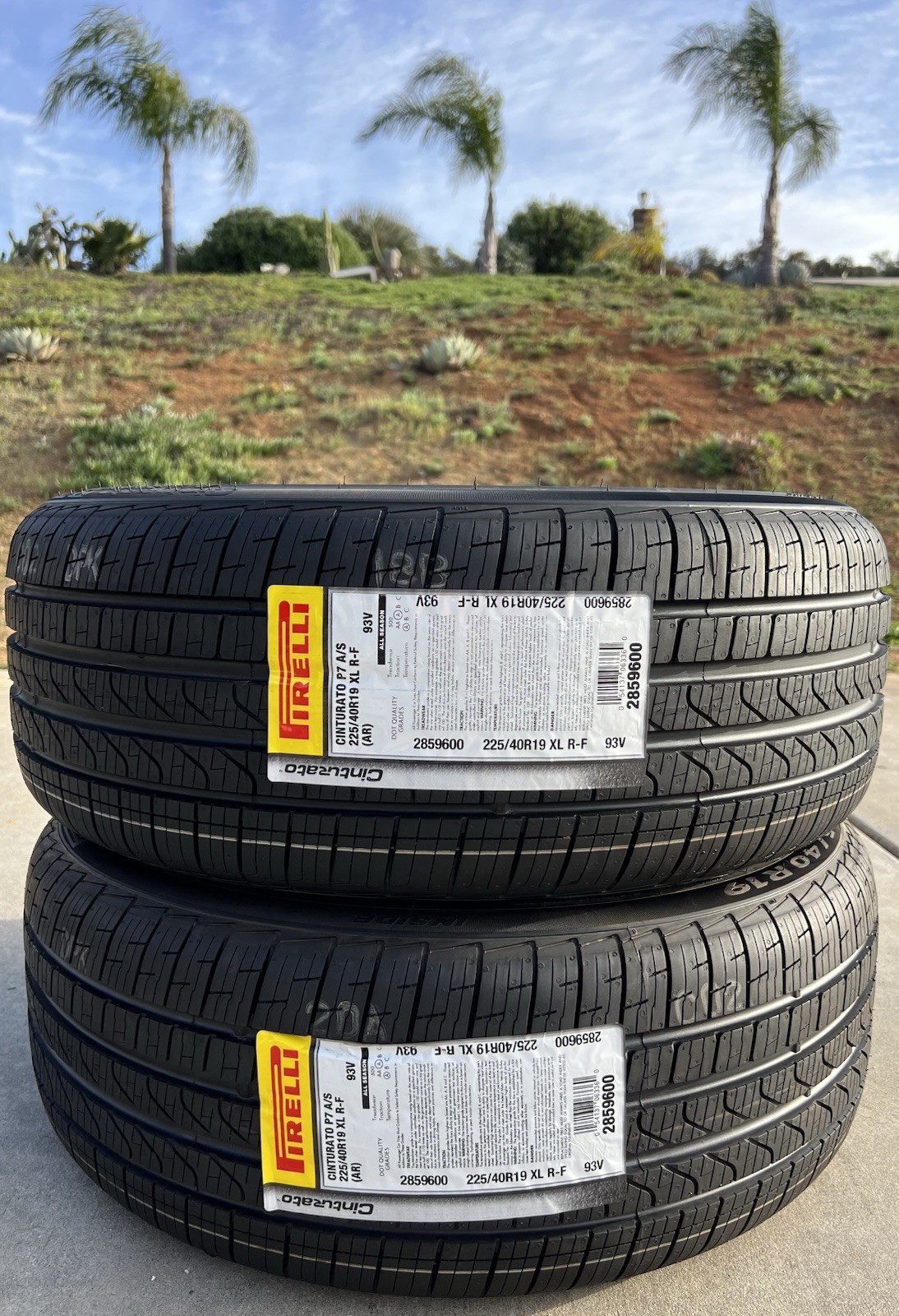 TWO NEW 225/40R19 Pirelli Cinturato P7 A/S AS All Season BMW Run Flat RFT Tires