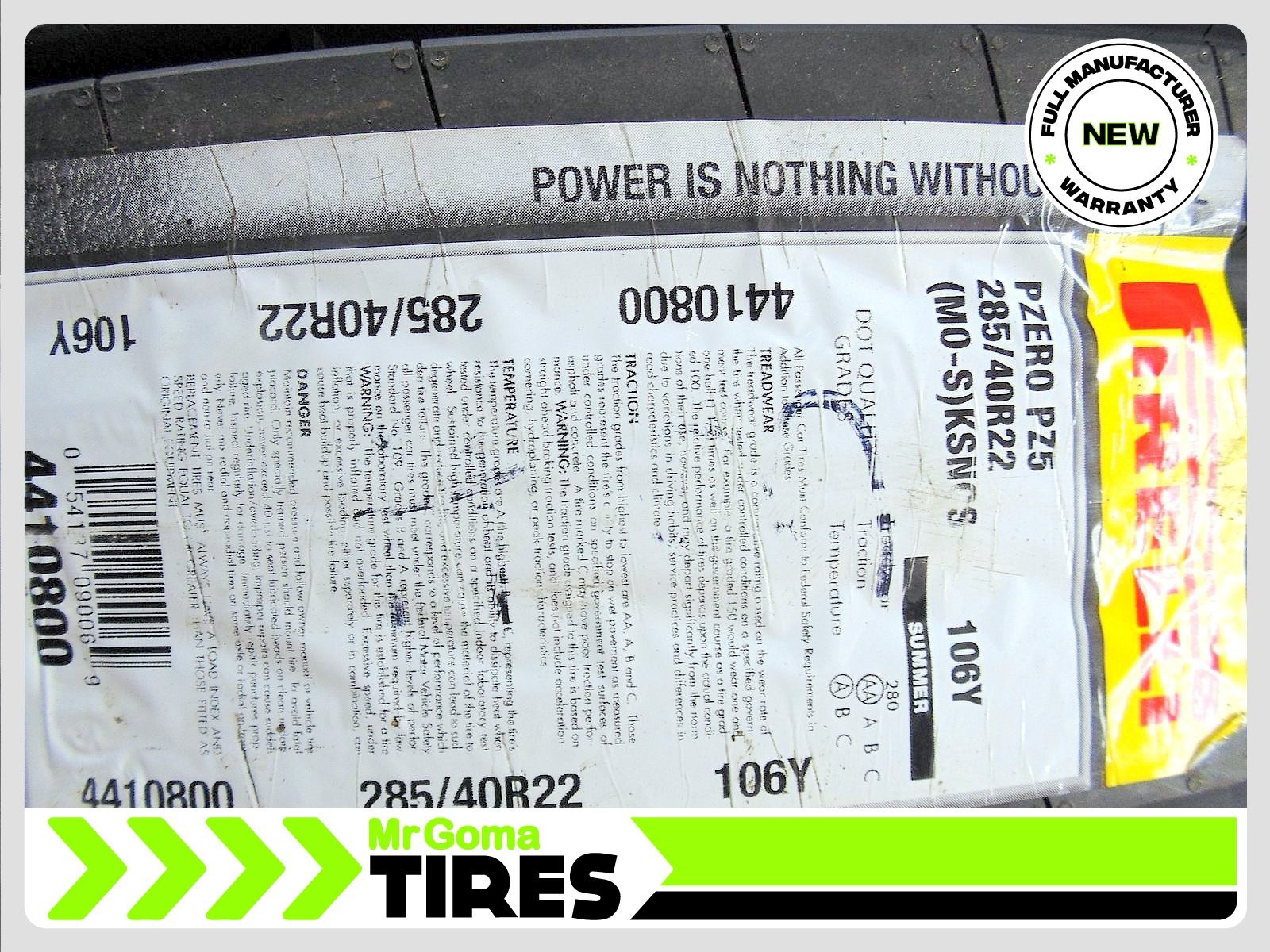 4 NEW 285/40R22 & 325/35R22 PIRELLI P ZERO PZ5 MO-S PNCS STAGGERED MERCEDES