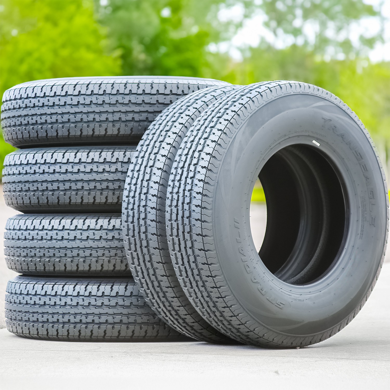 4 Tires Transeagle ST Radial II Steel Belted ST 205/75R14 Load E 10 Ply Trailer