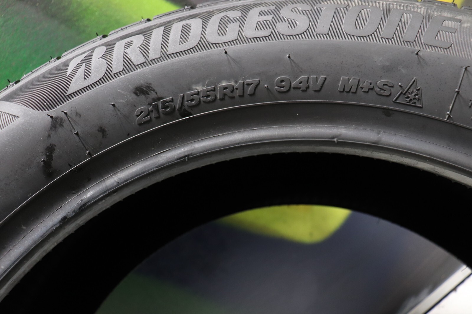 Set of 4 New 215/55R17 Bridgestone WeatherPeak – 94V – 11/32 (New)