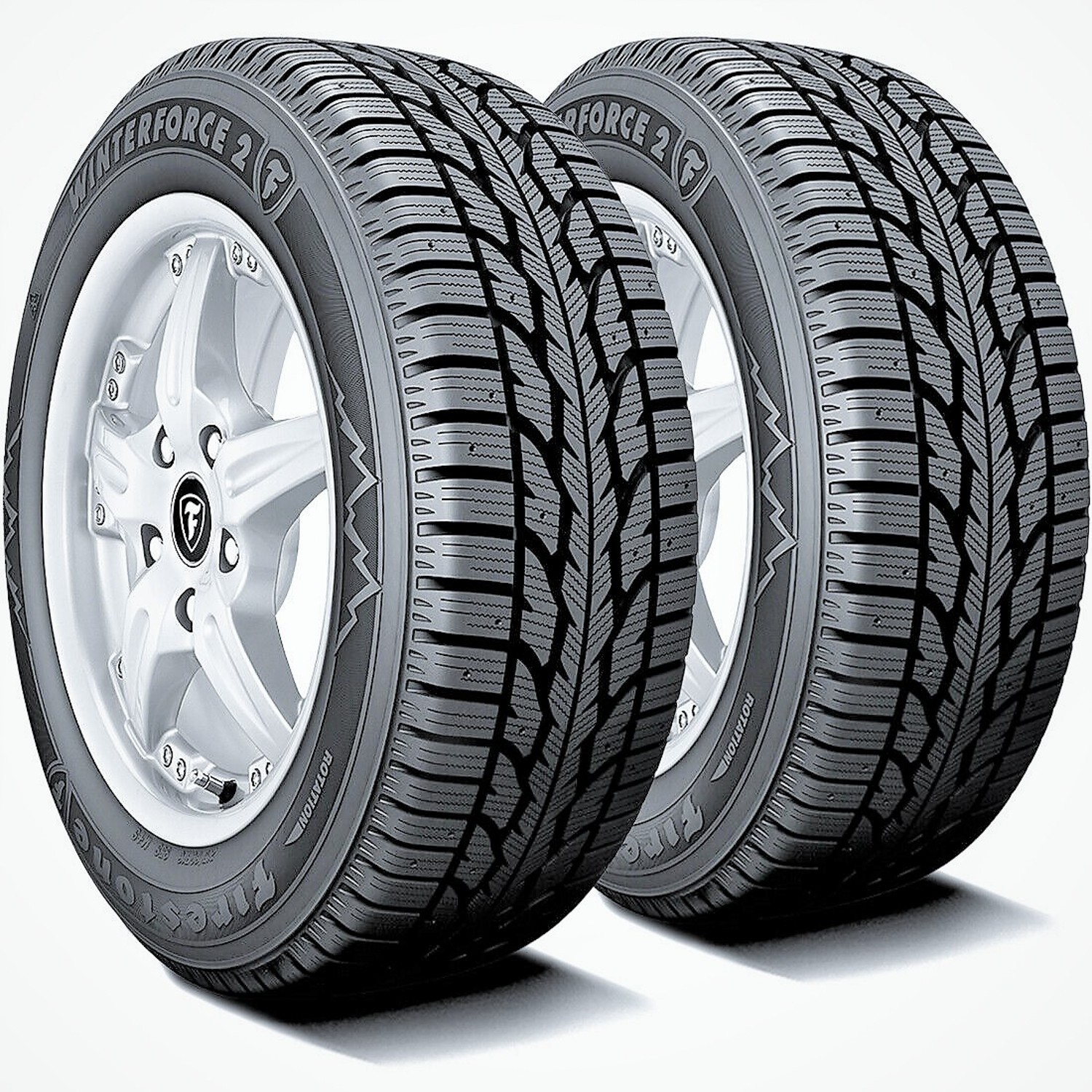 2 Tires Firestone Winterforce 2 205/60R16 92S Snow Winter TakeOff
