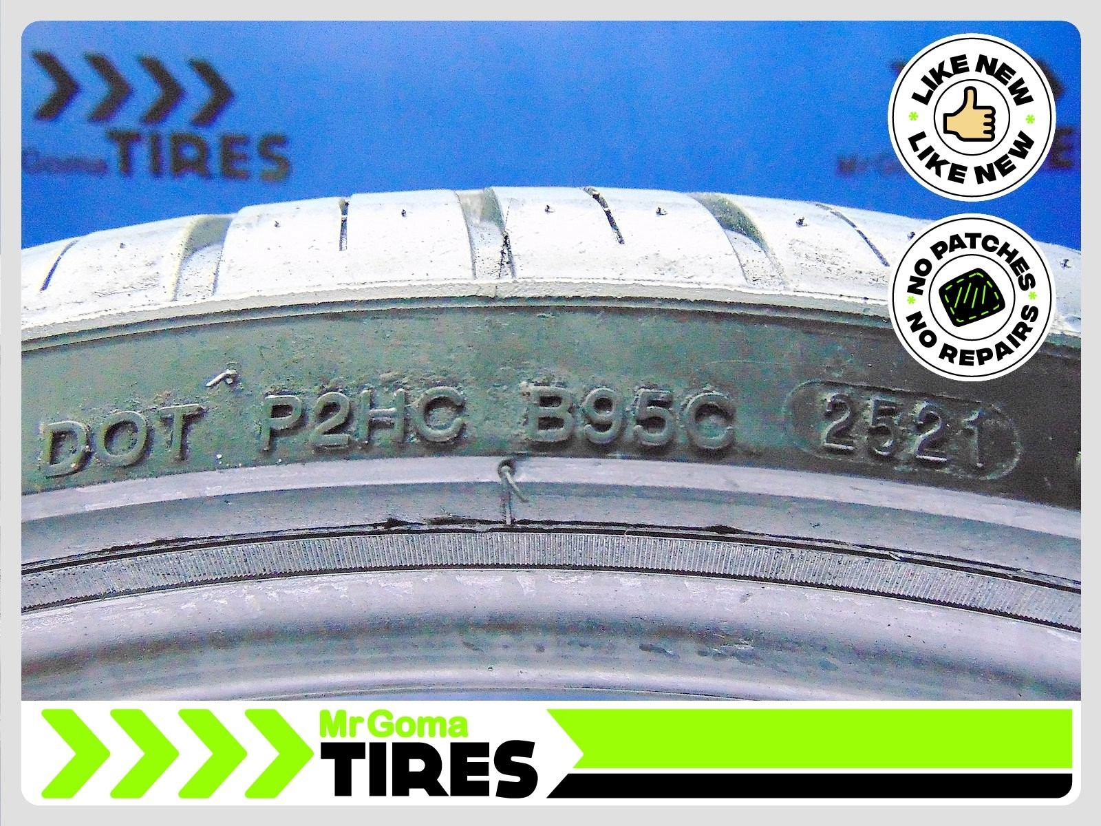 2 LEXANI LX-TWENTY XL 255/30R21 91% LIFE USED TIRES NO PATCH 2021 DOT 2553021