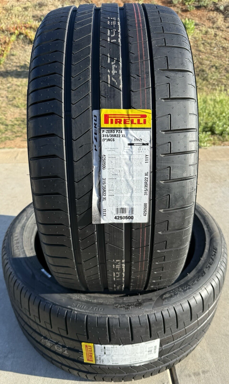 TWO BRAND NEW 315/35R22 111Y Pirelli P Zero PZ4 PNCS Foam BMW XM Hybrid Tires