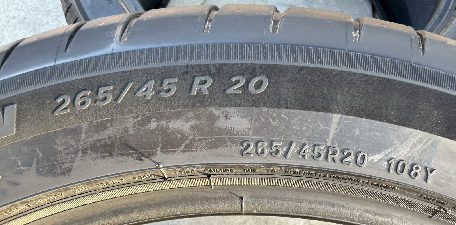 TWO BRAND NEW 265/45R20 110Y Michelin Pilot Sport EV Noise Cancelling Foam Tires