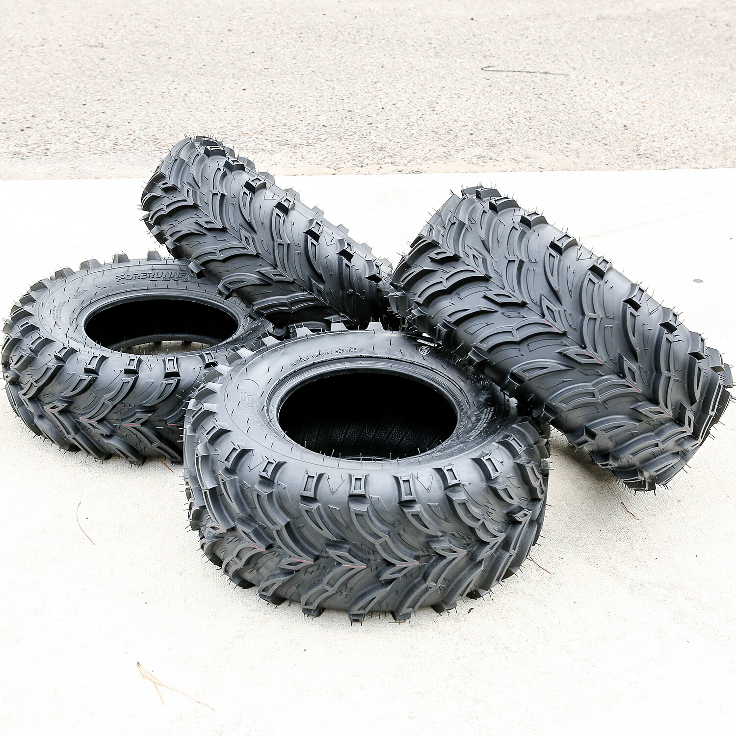 Set of 4 Mars B ATV UTV Mud Tires 2x 25×8-12 & 2x 25×10-12 6 Ply